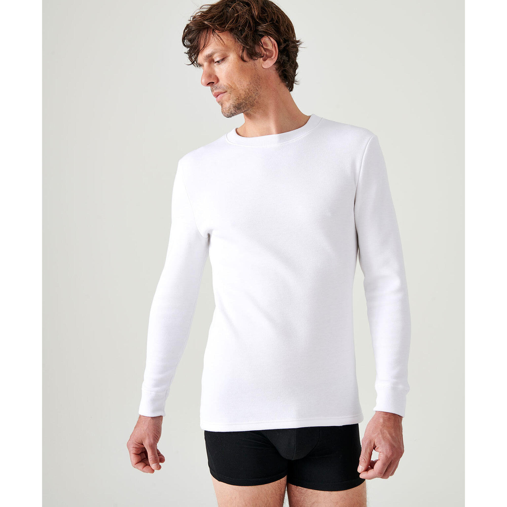 Damart - T-shirt Thermique Thermolactyl Manches Longues, Molleton Gratté - Blanc - Sous Maillot Manche Longue - Blanc - 48 Xl - Decathlon
