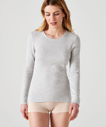 T-shirt manches longues col rond femme Damart Thermolactyl