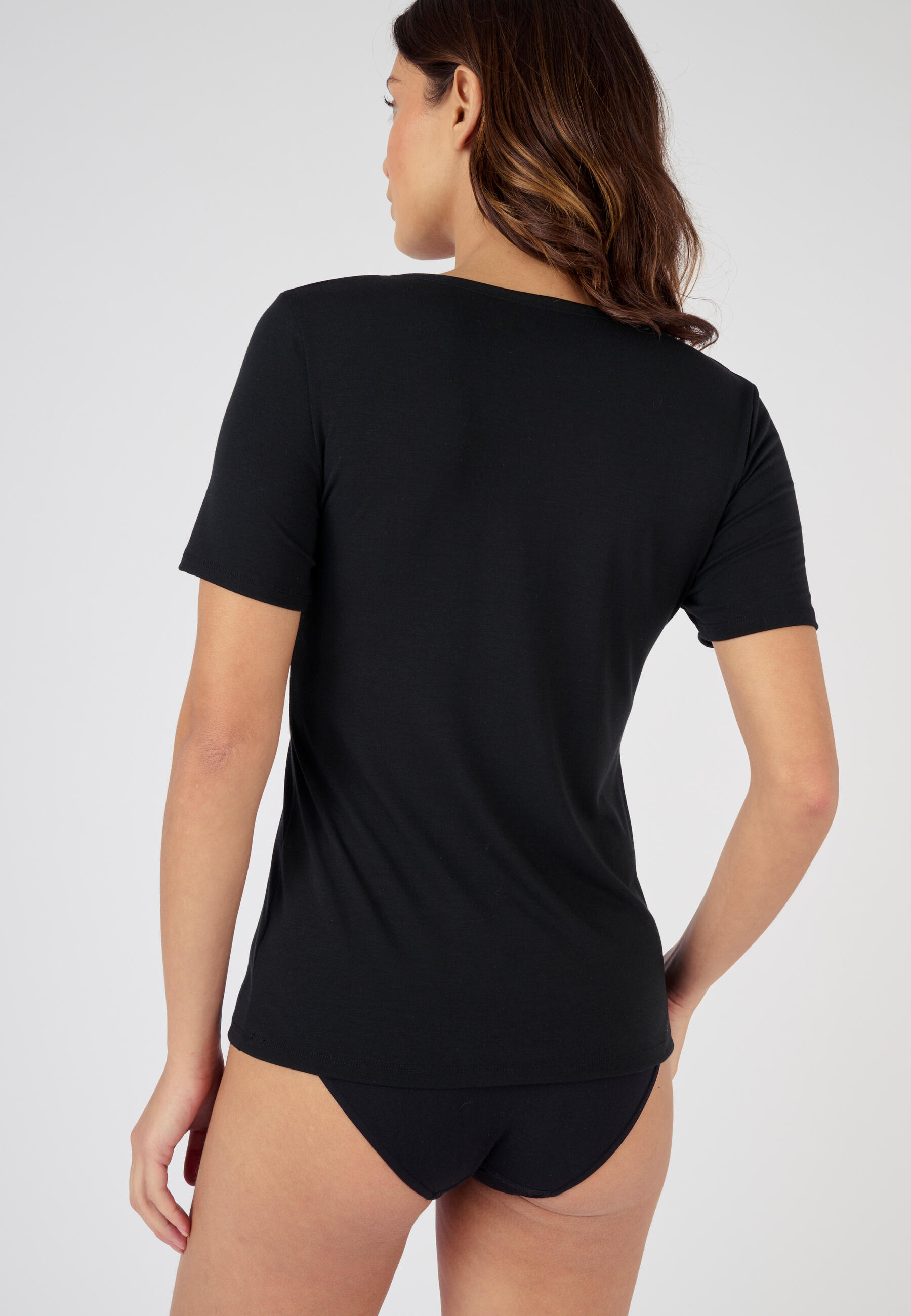 T-shirt manches courtes Evolutyl femme - Noir - Col Rond - Manches Courtes 3/5