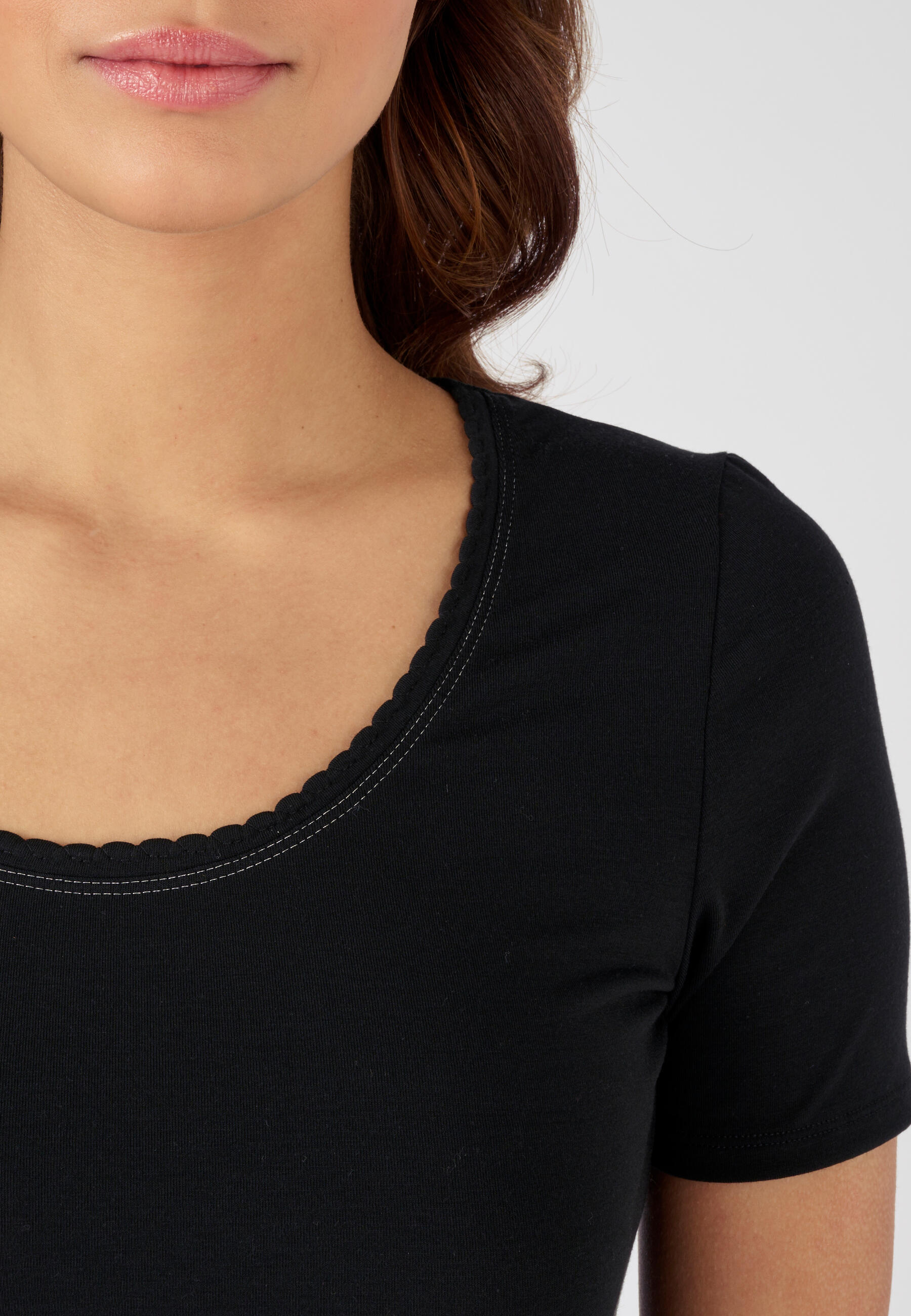 T-shirt manches courtes Evolutyl femme - Noir - Col Rond - Manches Courtes 2/5