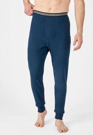 Caleçon ouvert thermique Thermolactyl, molleton gratté - Marine