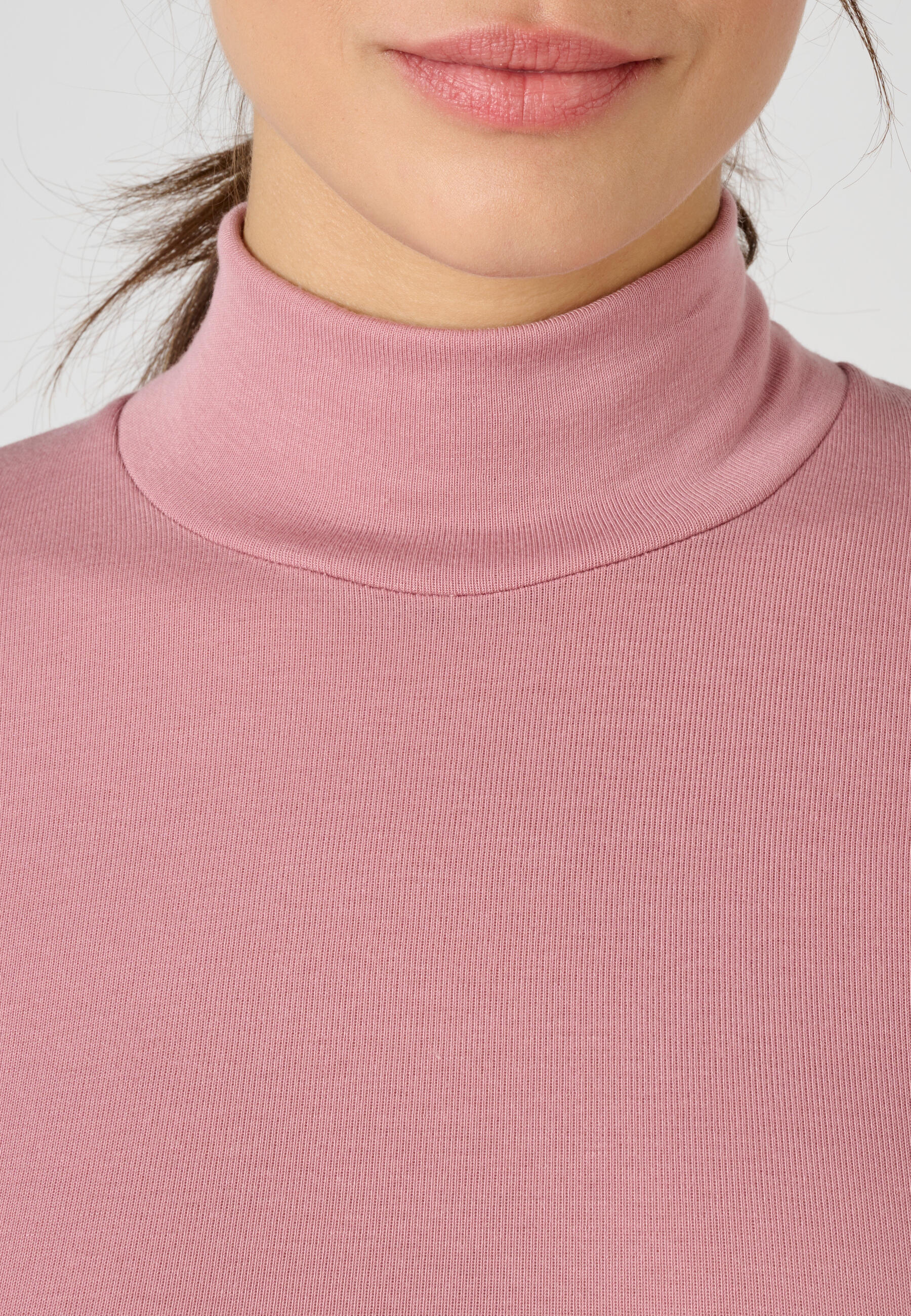 T-shirt col montant fine côte, thermique Thermolactyl Sensitive - Rose 2/5