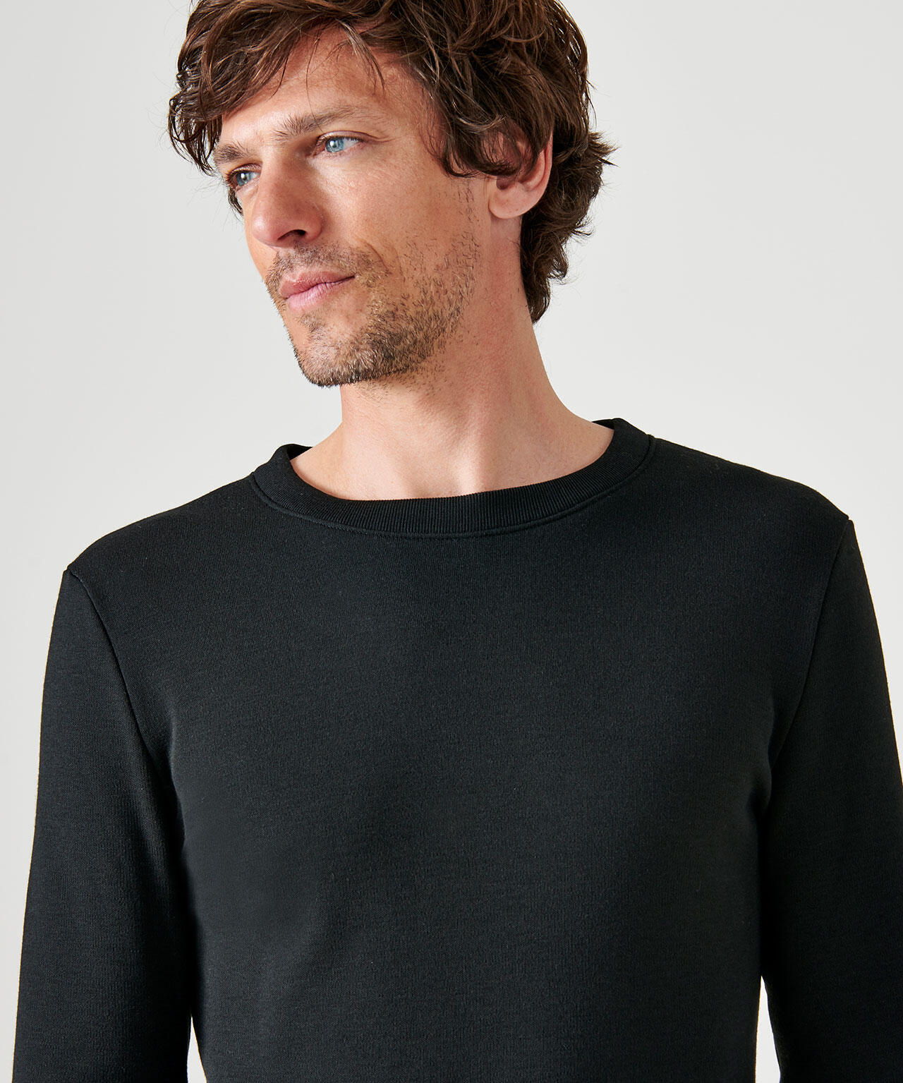 T-shirt thermique Thermolactyl manches longues, molleton gratté - Noir 2/4