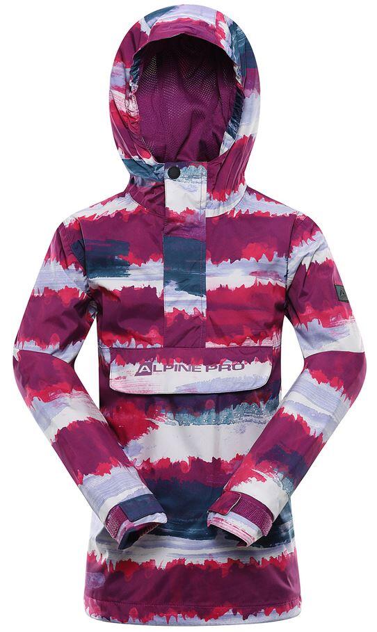 ALPINE PRO Wasserdichte Kinderjacke Alpine Pro Zeredo HolyHock 104-110