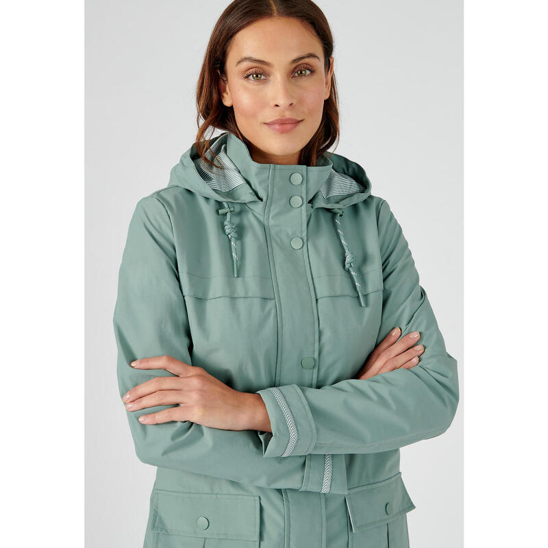Parka de détente légère - Vert Bleuté - Capuche - Manches longues