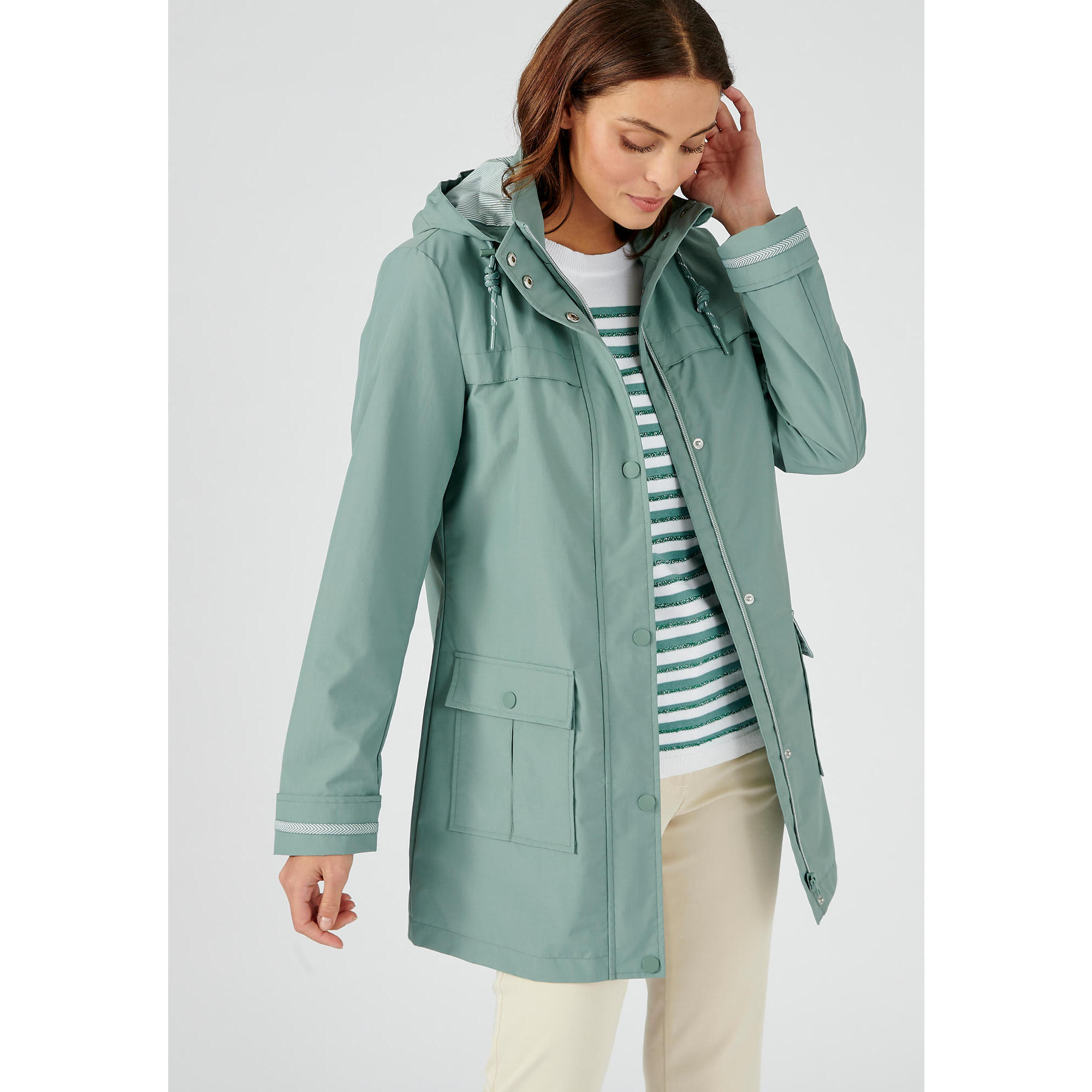 Damart - Parka De Détente Légère - Vert Bleuté - Capuche - Manches Longues - Parka - Vert - M    40 - Decathlon