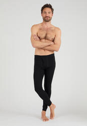 Caleçon ouvert Thermolactyl, côtes molletonnées - Noir