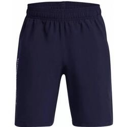 short Under Armour Woven Wordmark bleu marine pour enfant