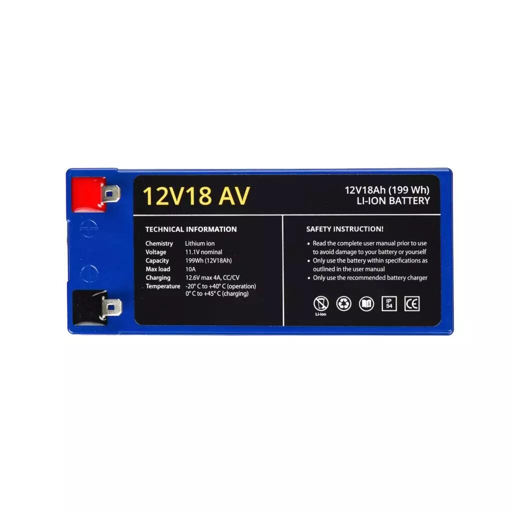 Rebelcell 12V 18Ah AV Lithium accu 3/4