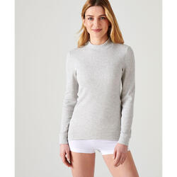 T-shirt Thermolactyl col montant, côtes molletonnées - Gris