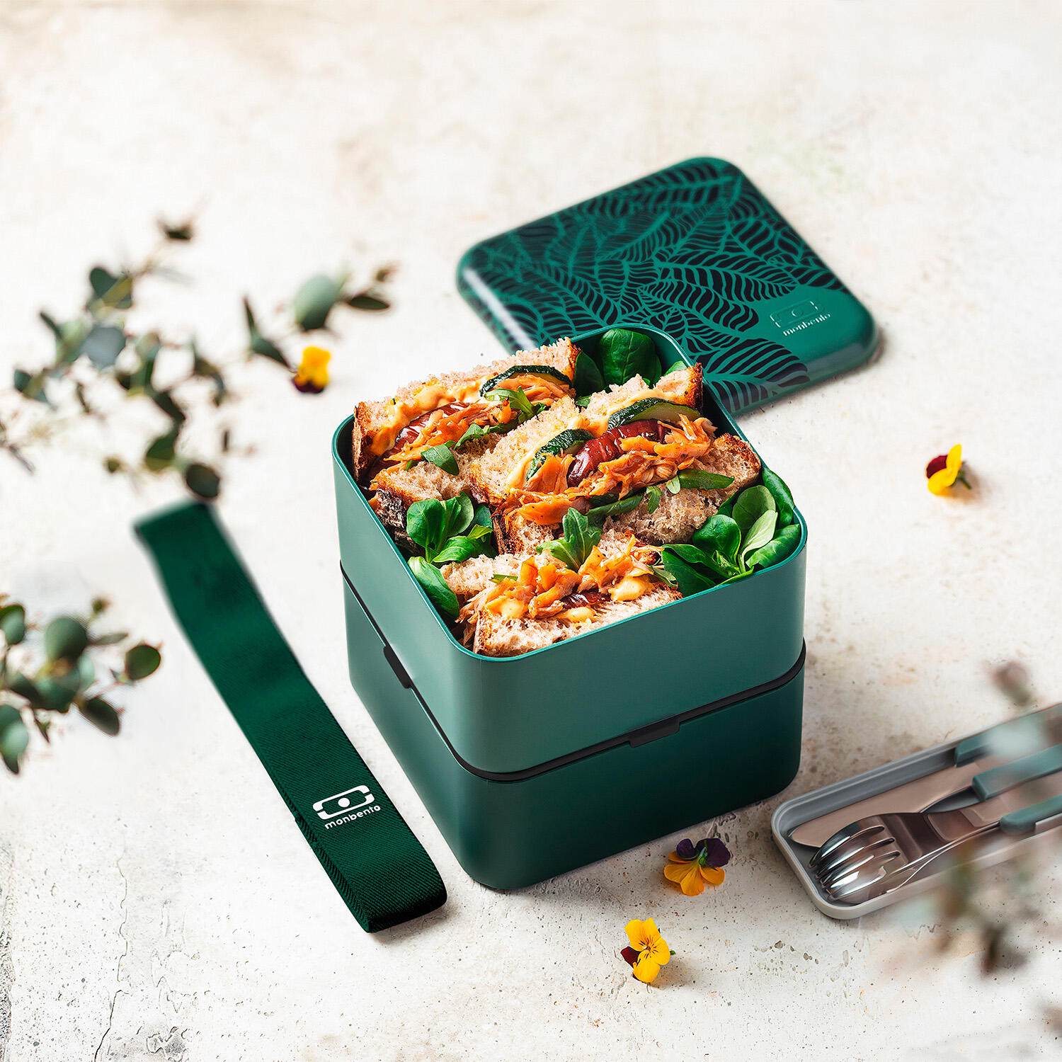 Boite repas 2x850ml - 1,7L| Adulte |Bureau, pique-nique|Made in France|Square 6/6