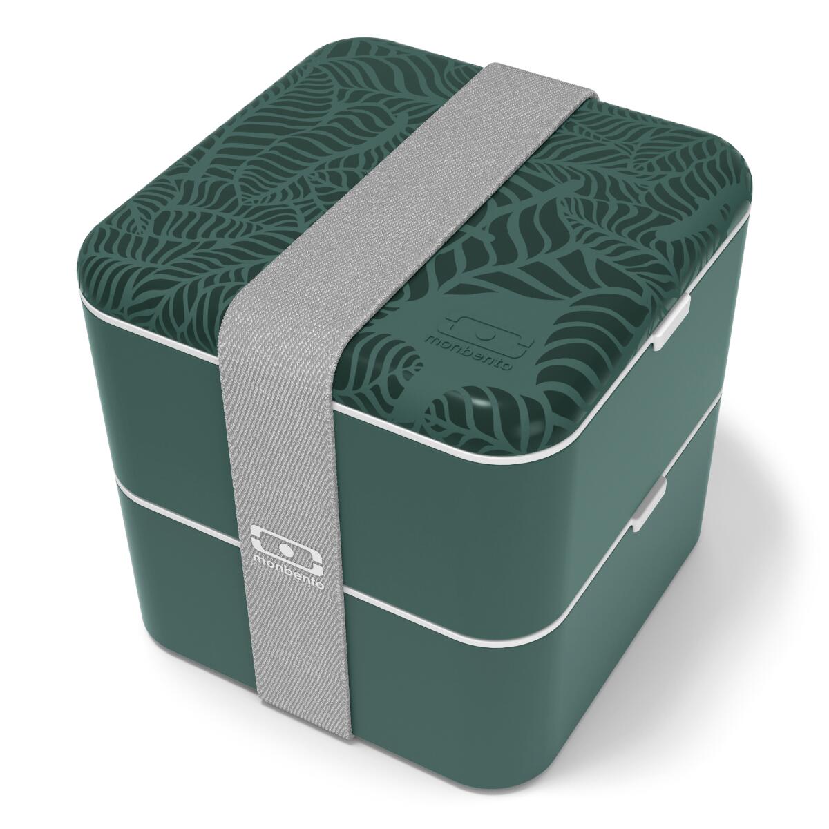 MONBENTO Portapranzo 2x850ml - 1,7L|Erwachsene |Büro, Picknick|Made in France|Square
