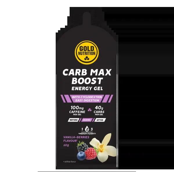 Gel energizant, Carb Max Boost vanilie si fructe de padure, GoldNutrition, 60g 2/2