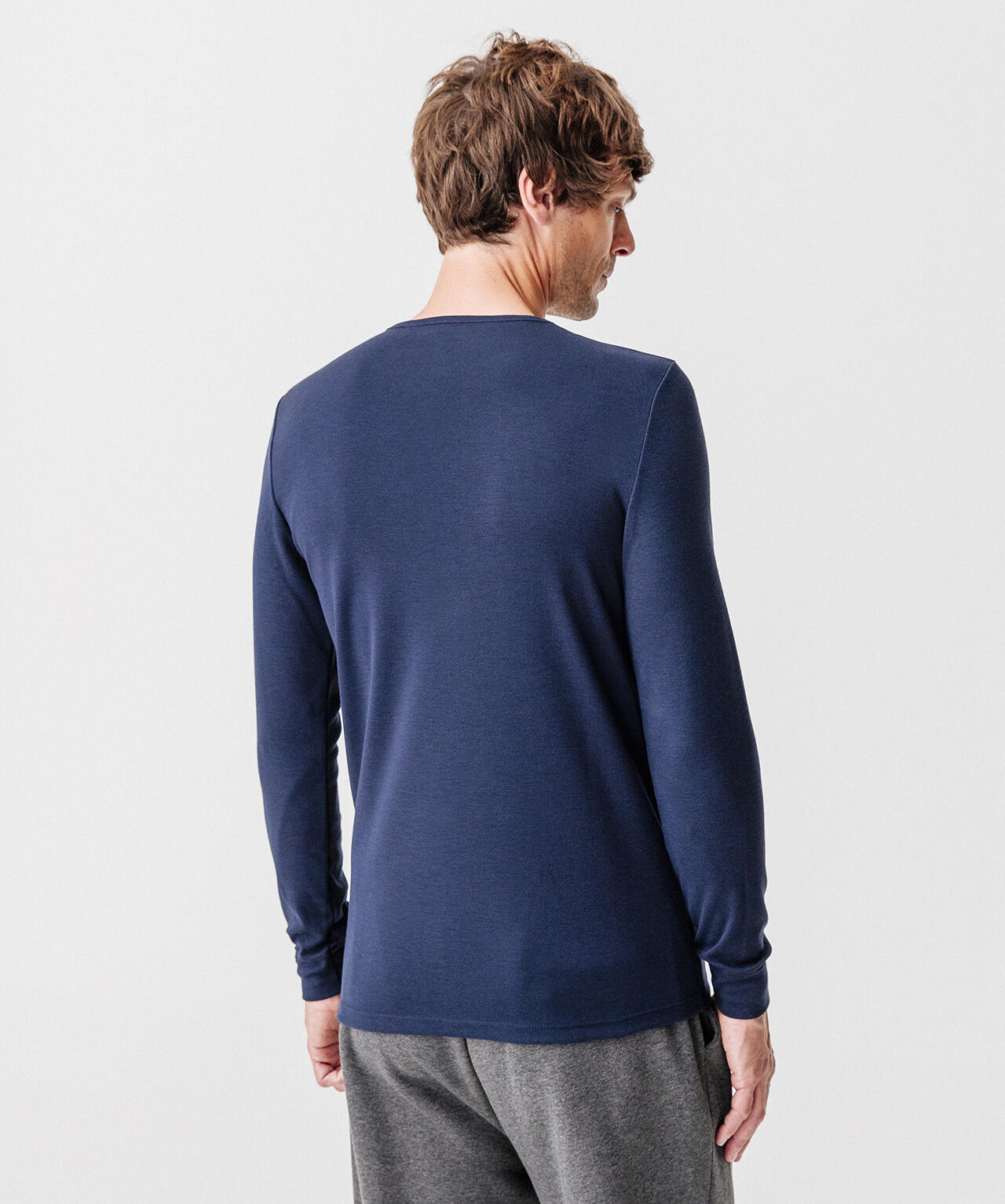 T-shirt thermique Thermolactyl manches longues maille interlock - Bleu 3/4