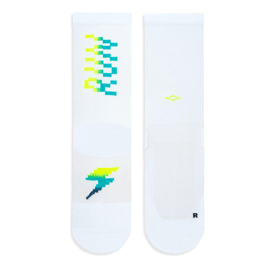 Calcetin running  unisex Thunder, tricotado color Neon 2/4