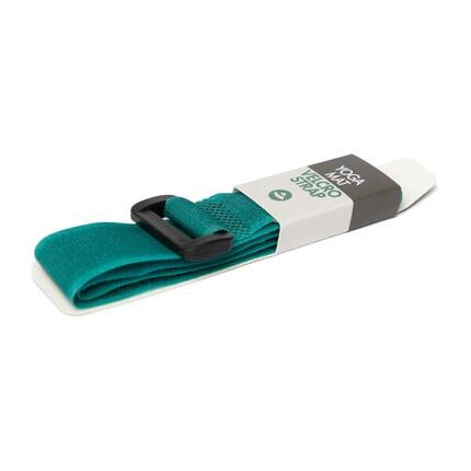 Tapis de yoga avec bande Velcro, bleu