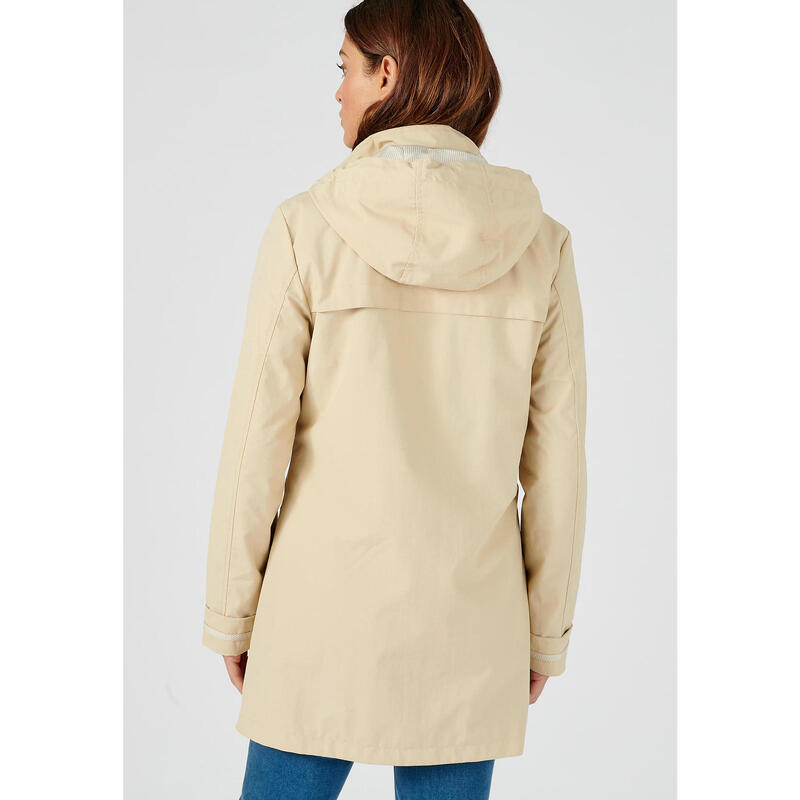 Parka de détente légère - Beige - Capuche - Manches longues