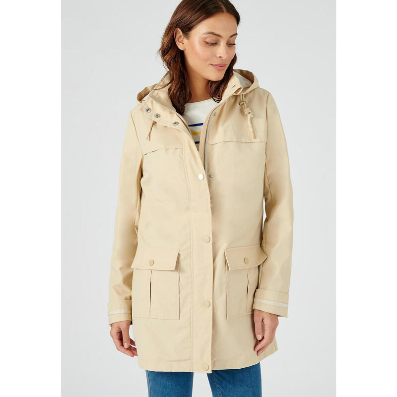 Parka de détente légère - Beige - Capuche - Manches longues