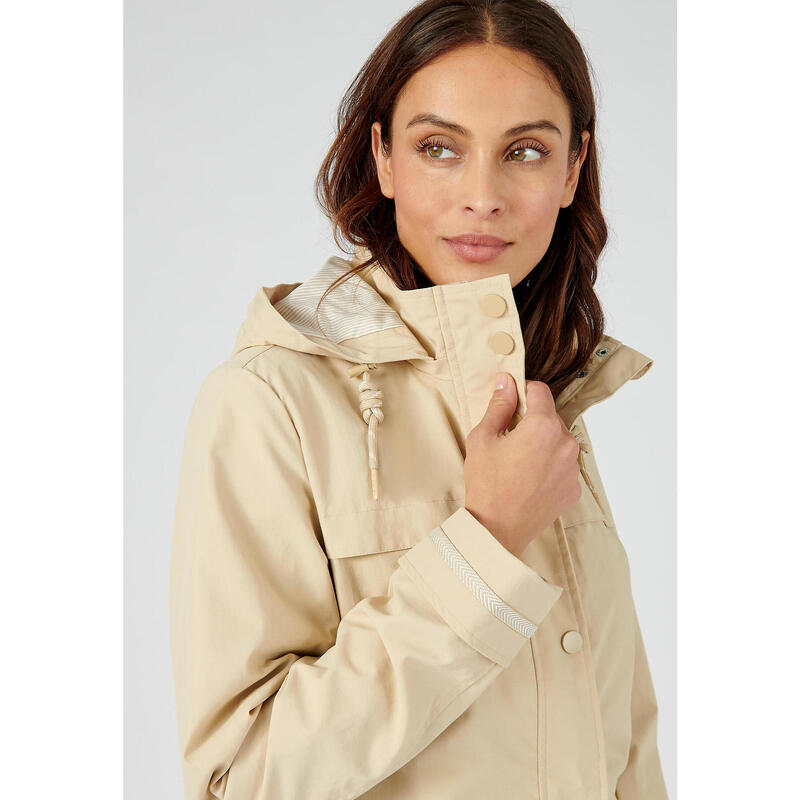 Parka de détente légère - Beige - Capuche - Manches longues