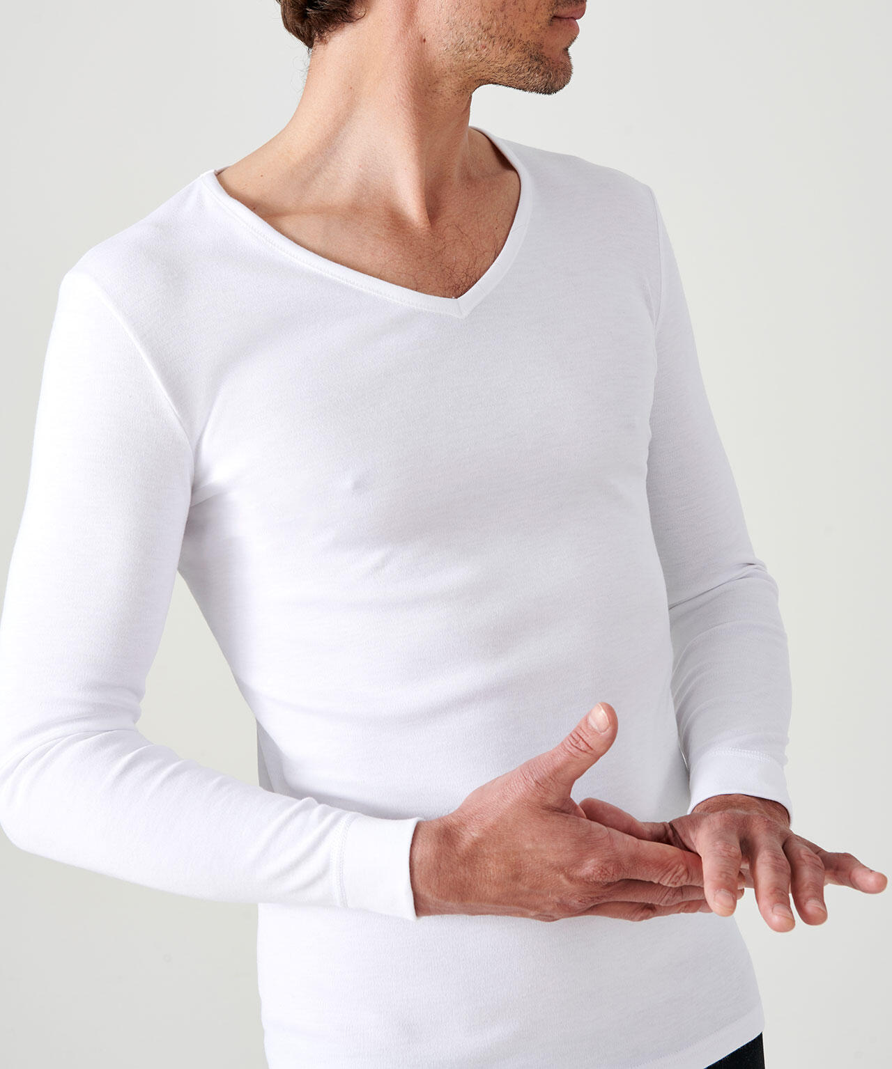 T-shirt thermique Thermolactyl manches longues maille interlock - Blanc 2/4