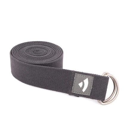 Yogagurt Asana Belt, Metallringe Baumwolle natur