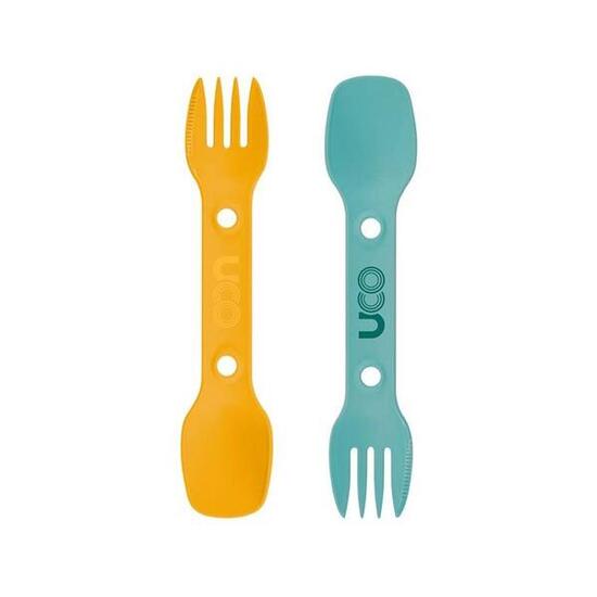 SPORK BJ Couverts 3 en 1 : Cuillère/Fourchette/Couteau - Bleu/Jaune