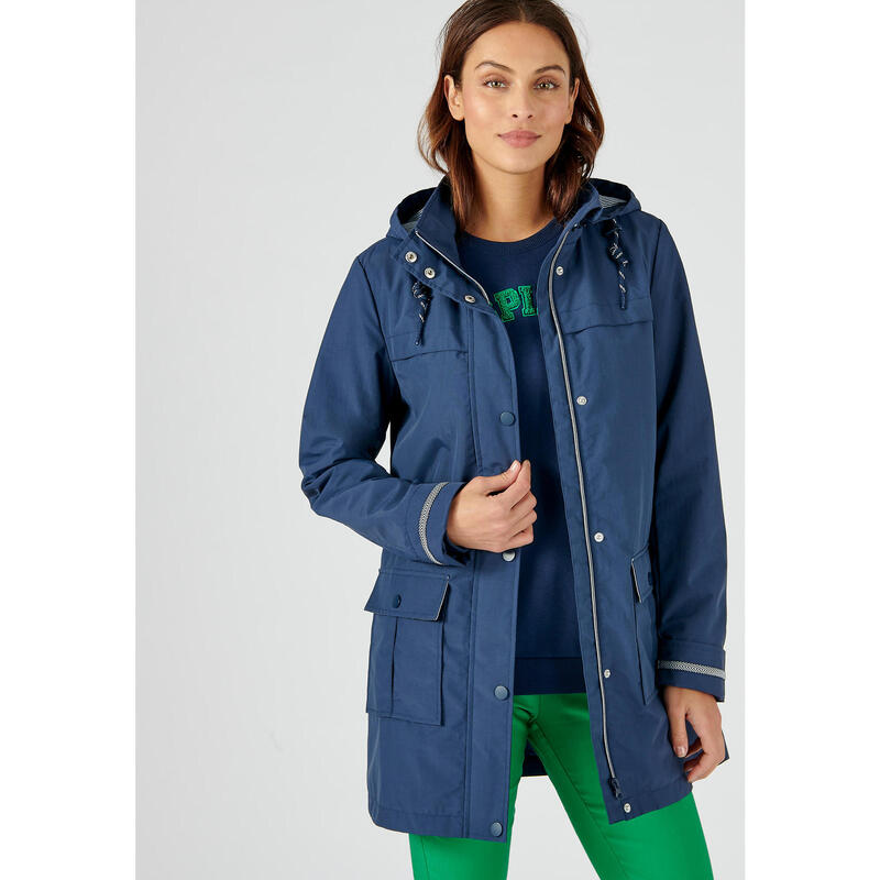 Parka de détente légère - Marine - Capuche - Manches longues