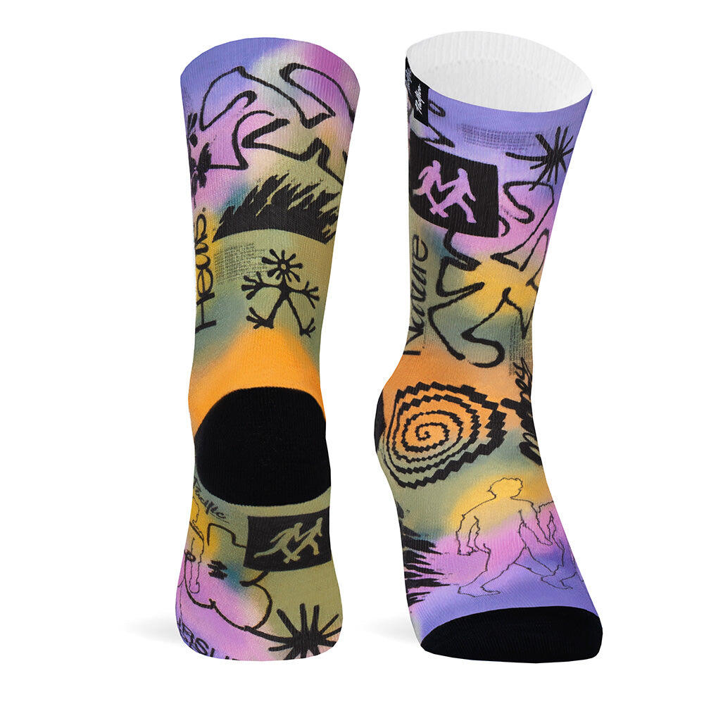 Calcetin Running con tejido Coolmax Unisex Hike, sublimado Multicolor 1/4