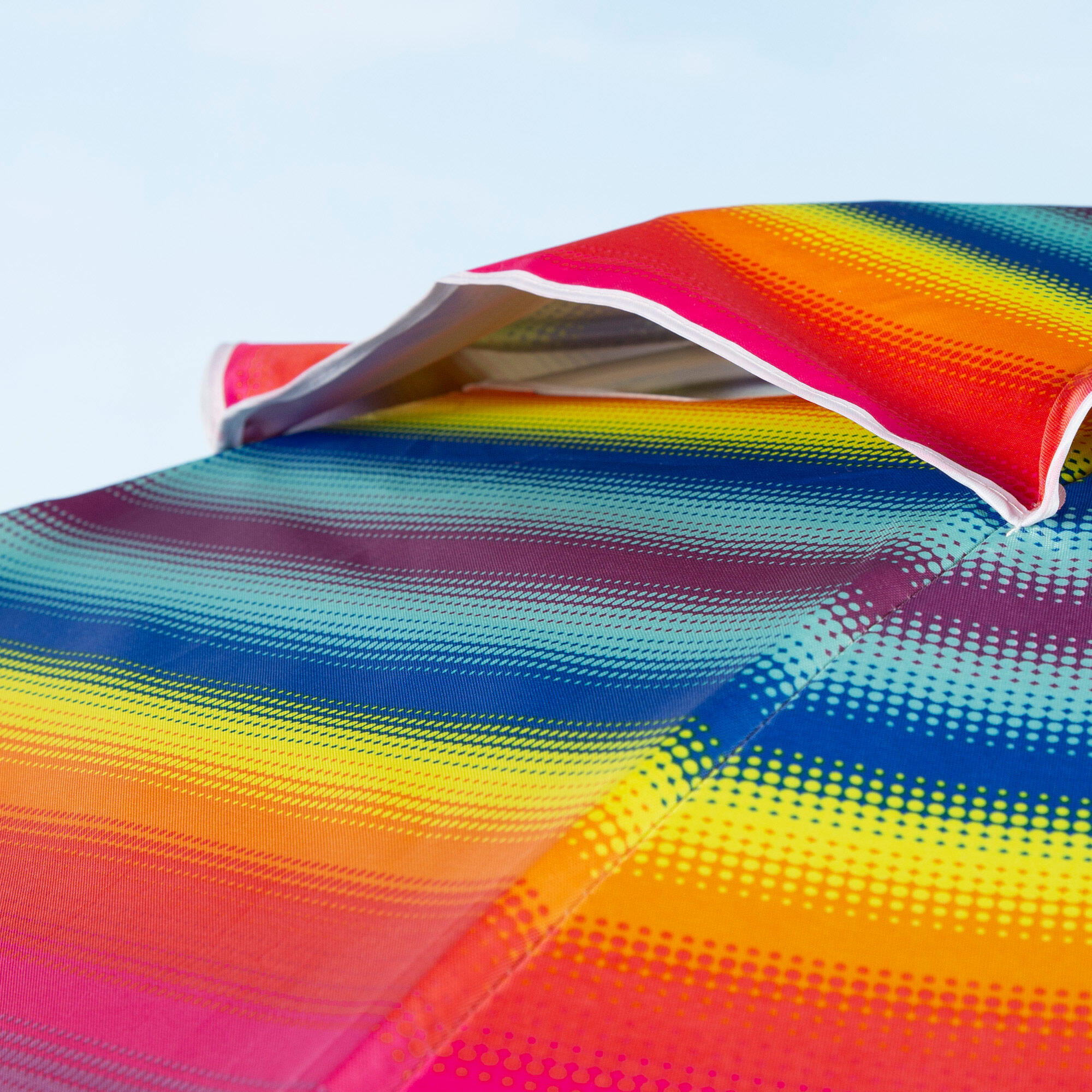 Aktive Sombrilla playa antiviento 8 varillas 220 cm rayas multicolor 6/7