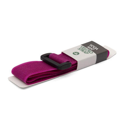 Tapis de yoga avec bande Velcro, bleu
