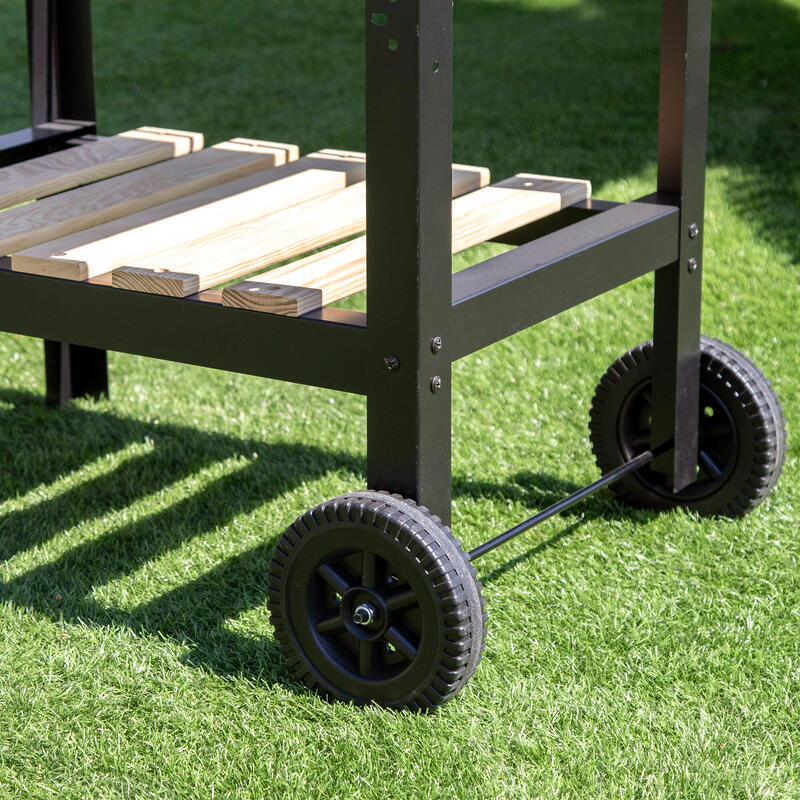 Barbecue au charbon de bois portable double grille Aktive