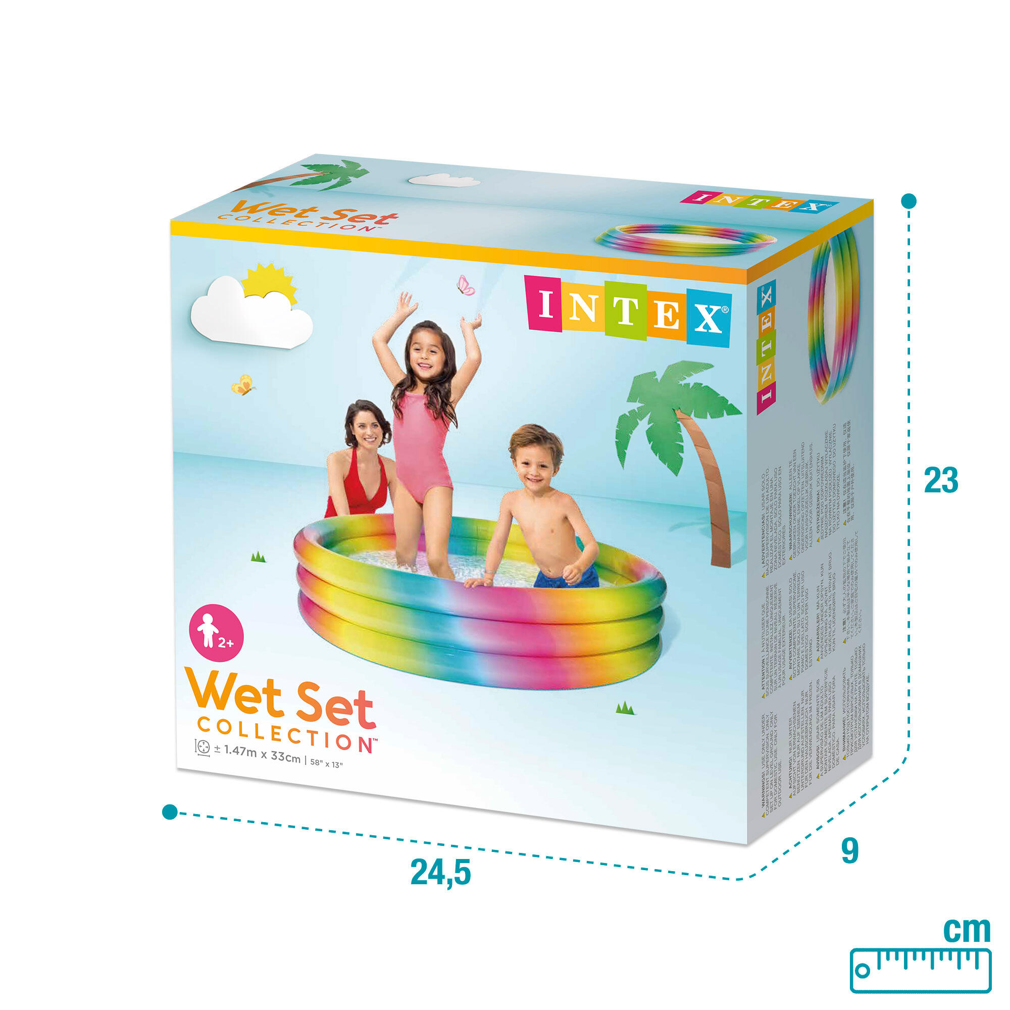 Intex opblaasbaar zwembad rainbow ombre 7/7