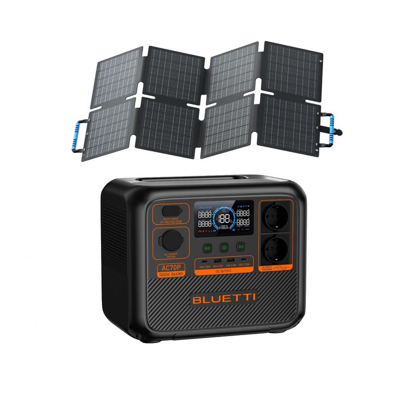 Set Powerbanka BLUETTI AC70P + 60W Solární Panel