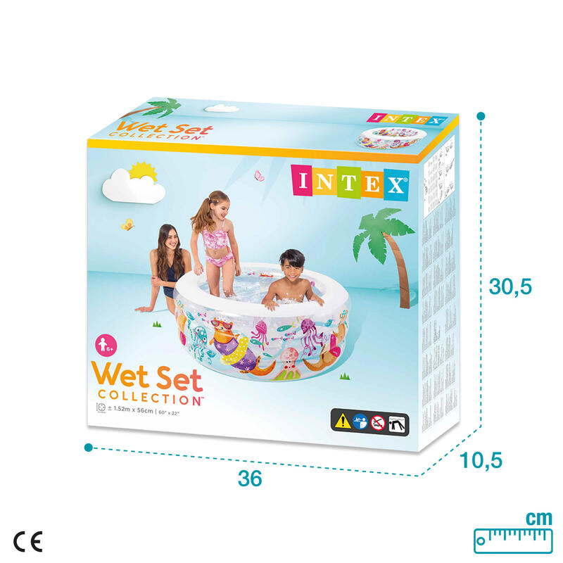 Piscina insuflável intex aquário 152x56 cm - 360 l