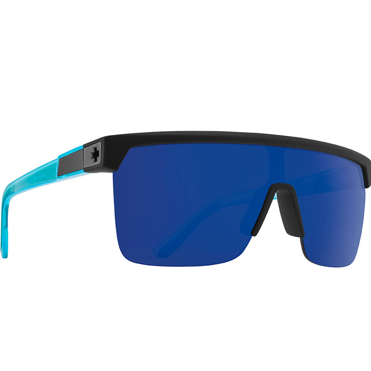 Spy - Flynn 5050 Soft Matte Black Translucent Blue - Happy Gray Green Dark Blue Mirror - Lunettes De Soleil - Noir - Taille Unique - Decathlon