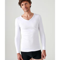 T-shirt Thermolactyl manches longues maille interlock - Bleu