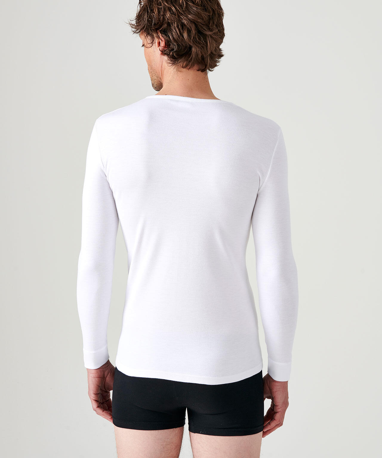 T-shirt thermique Thermolactyl manches longues maille interlock - Blanc 3/4