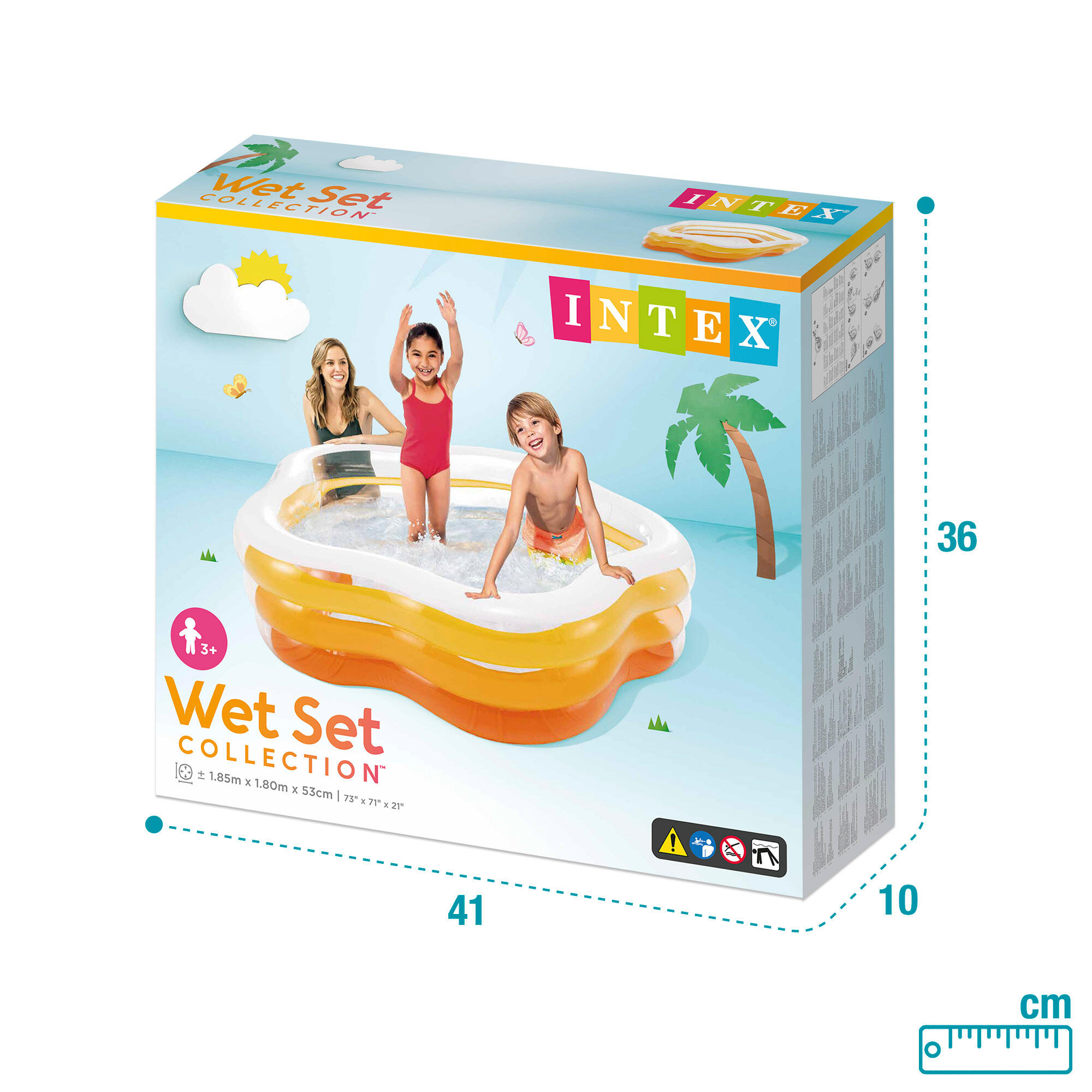 Piscina insuflável INTEX transparente 185x180x53 cm - 460 l 7/7