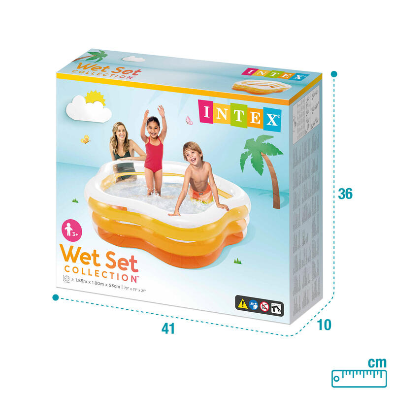 Piscina insuflável INTEX transparente 185x180x53 cm - 460 l