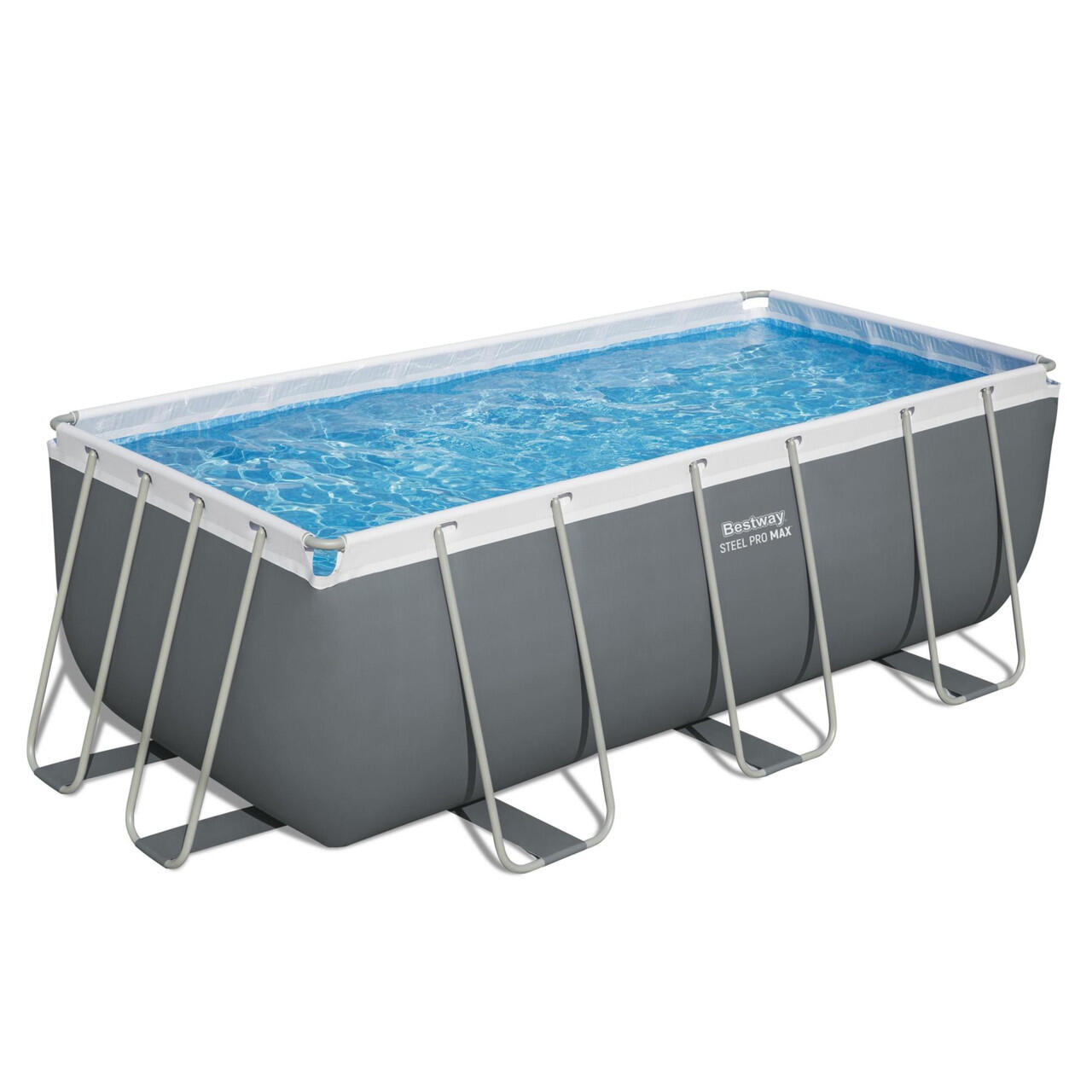 BESTWAY Piscina Tubular Rectangular Bestway Power Steel 412x201x122 cm con Depuradora de