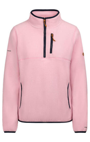 Polaire Trespass Tister femme 100% polyester col demi-zip rose