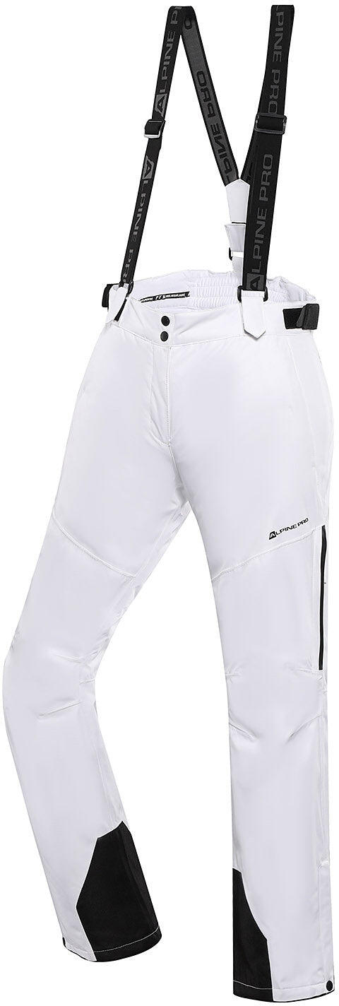 ALPINE PRO Calças de esqui femininas Alpine Pro Osaga White XL - Impermeáveis e Quentes