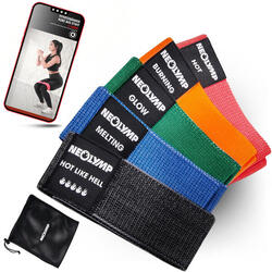 Bandes de Fitness Courtes – Set de 5 Mini Bandes, Bandes de Mobilité Robustes