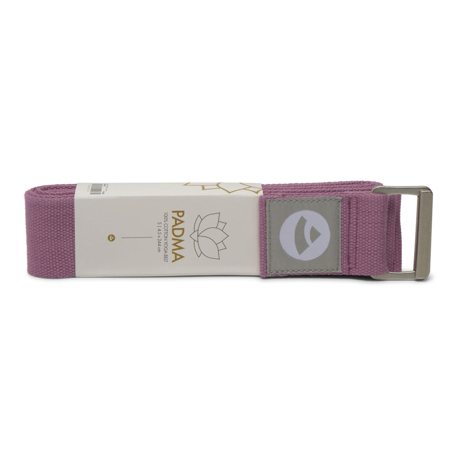 PADMA Yogagurt Baumwolle mit Schiebeschnalle Edelstahl matt, lila (Bordeaux) 2/6