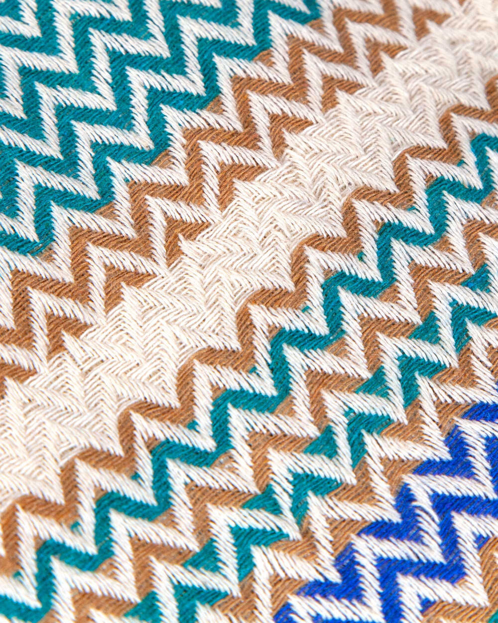 FOUTA EXTRA SUAVE ZIGZAG AZUL + VERDE 3/3