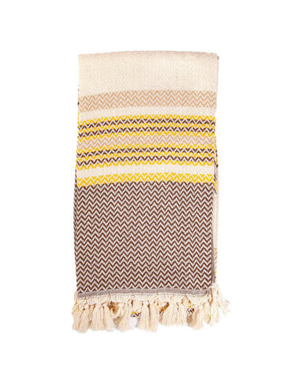FOUTA ZIGZAG BEIGE EXTRA DOUCE