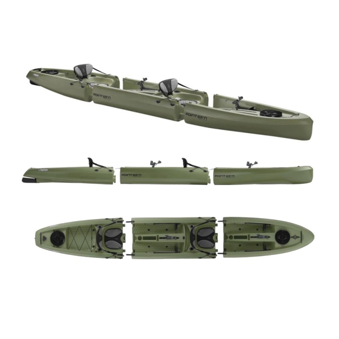 POINT 65 Kayak de pesca sit-on-top de dois lugares - Adulto - MOJITOANG