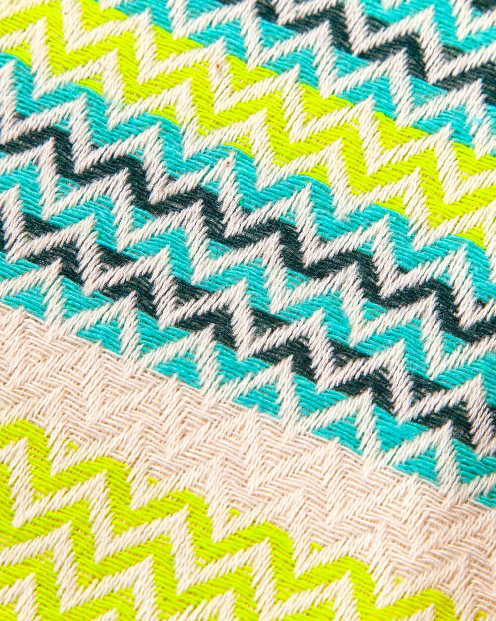 FOUTA ZIGZAG VERT EXTRA DOUX 3/3