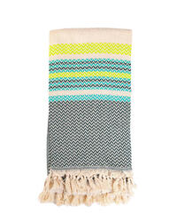 FOUTA ZIGZAG VERT EXTRA DOUX