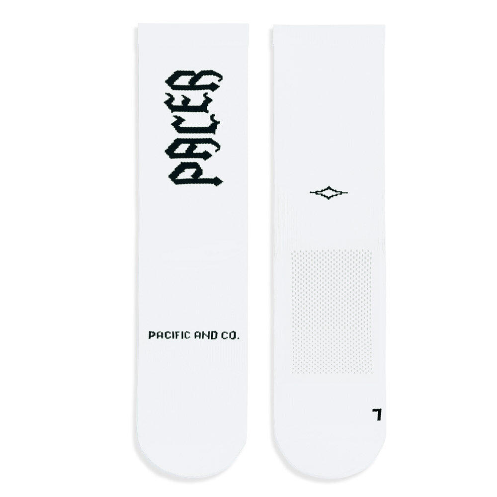 Calcetin running  unisex Pacer, tricotado color White 2/4